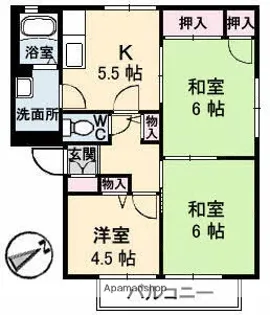 エクセル向井 B棟【2階】の間取り