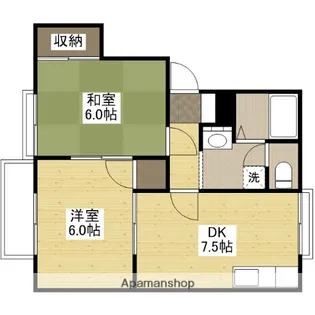 髙田ハイツA棟【2階】の間取り