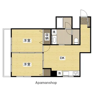 サンヨービル【403号室】の間取り