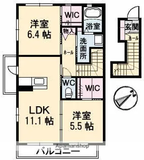 シャーメゾン真彩N50【2階】の間取り