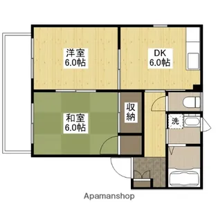 カレッジ東野B棟【2階】の間取り