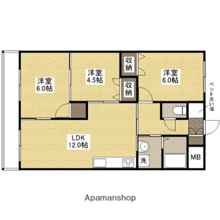 アニマルキッズ【2階】の間取り