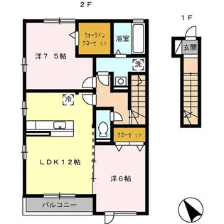 カーサビアンカ【2階】の間取り