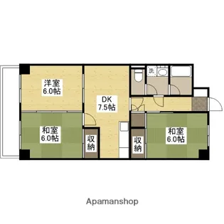 コーポ井口台【4階】の間取り