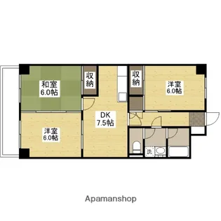 コーポ井口台【4階】の間取り