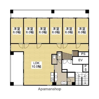 シムラハイコーポ【7階】の間取り