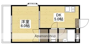 サンライズ鶴江A棟【3階】の間取り