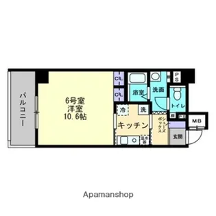 ディアメゾン十日市【9階】の間取り