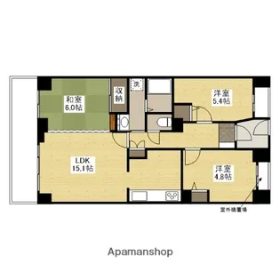 スカイプラザ横川【19階】の間取り