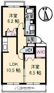 フレヴェール【3階】の間取り