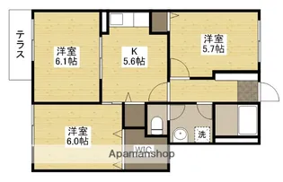 レッドローズ【1階】の間取り