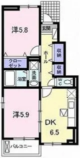 サンリットハウス【1階】の間取り