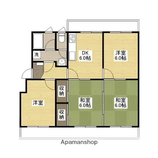 エメラルドマンション安古市【5階】の間取り