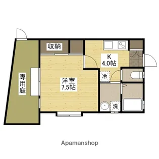 コーポアゼリア【1階】の間取り