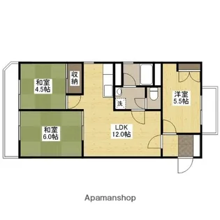 ティアンドケイ観光ビル【3階】の間取り