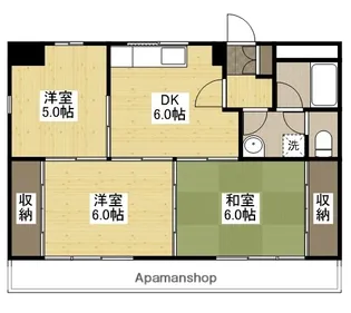 ハイコーポ矢野【2階】の間取り