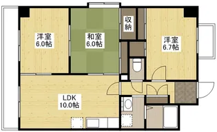 ドリーム中村【7階】の間取り