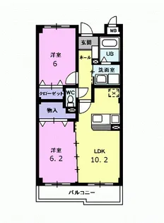 ヌーヴェル・ブリーゼ【3階】の間取り
