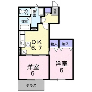 サンフィールド【1階】の間取り