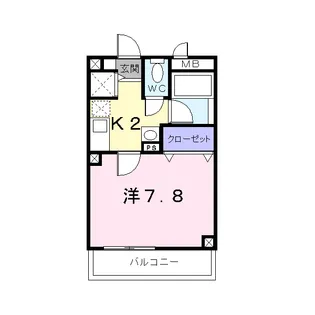 フラッツA【2階】の間取り