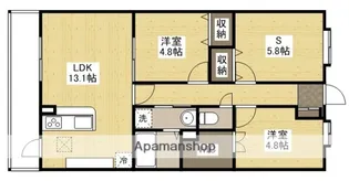 元宇品パレス【1階】の間取り