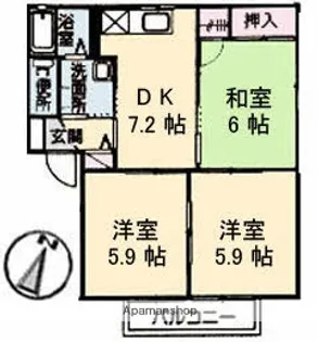クレール華 A棟【1階】の間取り