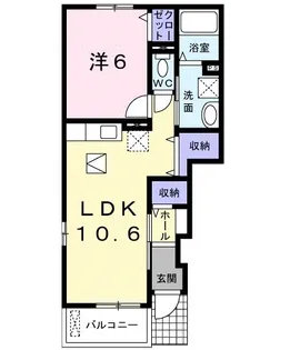 グレイススクエアA【1階】の間取り