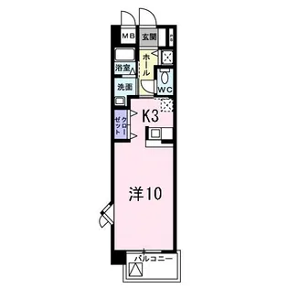 プラシードレジデンス【1階】の間取り