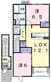 ペアセロベE【2階】の間取り