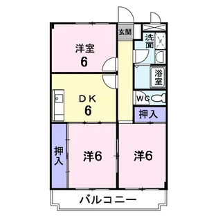 ニューマリッチ沖本【3階】の間取り