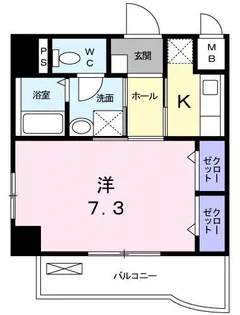 クラールアヴェニュー【2階】の間取り