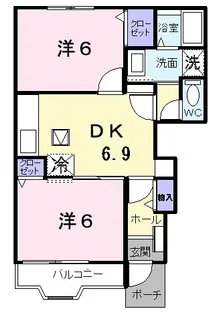 ベルフラワー【1階】の間取り
