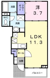 メゾン山中 B【1階】の間取り