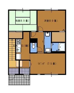 サンビレッジ府中B【101号室号室】の間取り