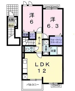 イルマーレ B【2階】の間取り