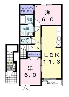 イルマーレ C【2階】の間取り