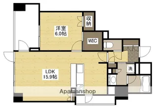 ポレスター平和大通りプレミアムレジデンス【4階】の間取り