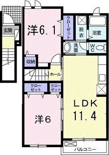 ブリーゼA【2階】の間取り