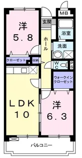 セントラルヒルズ【2階】の間取り