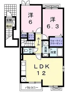 ブルック・サイド B【2階】の間取り