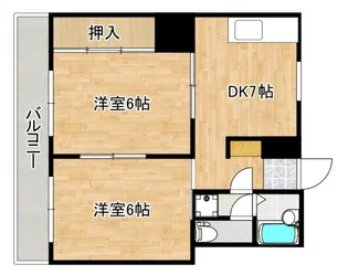 アップルビル【2階】の間取り