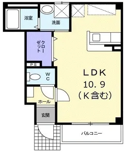 グランツ広【1階】の間取り