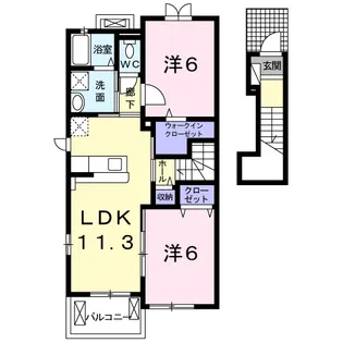 ルソレイユ【2階】の間取り