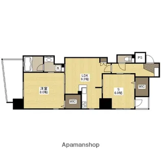 ヴィラ博丈【10階】の間取り