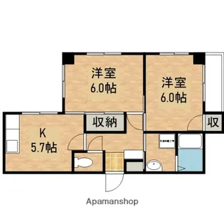 アーバンうえの第1ビル【4階】の間取り