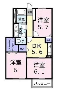 イーストヒルズ【1階】の間取り