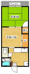 コーポ東【103号室号室】の間取り