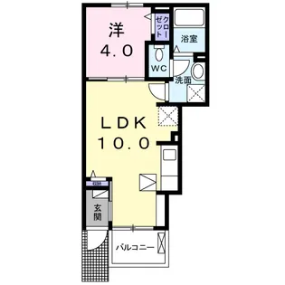 グレィスヴィラ観音2【1階】の間取り