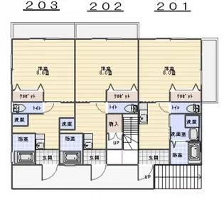 VICTORY HOUSE【203号室号室】の間取り