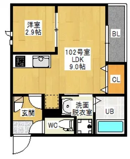 広島県安芸郡府中町鹿籠1丁目【アパート】の間取り